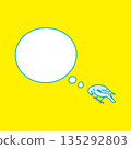 Cute bird speech bubble 135292803