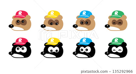 raccoon vector tanuki cap sport cartoon character icon funny japan smile puppy pet doodle symbol illustration isolated design raccoon vector tanuki cap sport cartoon character icon funny japan smile puppy pet doodle symbol illustration isolated design 135292966