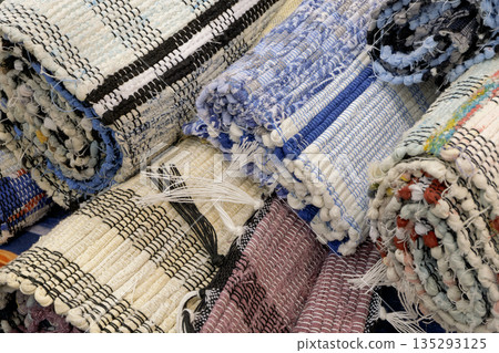 Group of assorted carpets and rugs of various sizes and colors 135293125