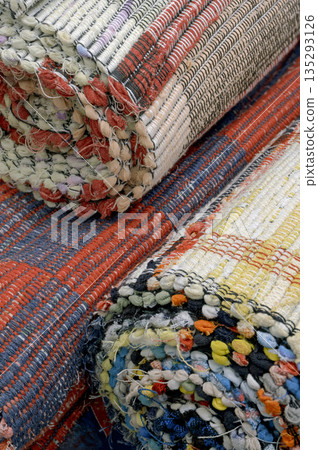 Group of assorted carpets and rugs of various sizes and colors Group of assorted carpets and rugs of various sizes and colors 135293126