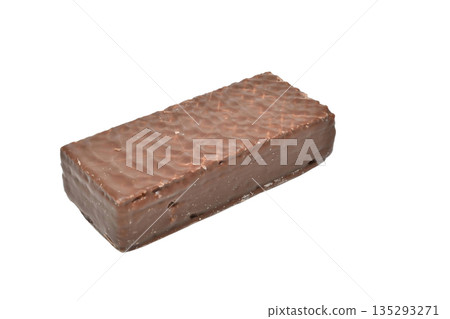 Wafer candy covered with chocolate. 135293271