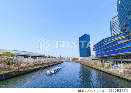 春日的大阪城殿和大阪商業園區（大阪府大阪市中央區） 135293283