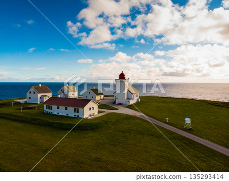 Obrestad lighthouse in Norway. 135293414