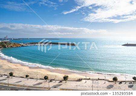 Vasco da Gama beach in Sines, Alentejo, Portugal, Europe. 135293584