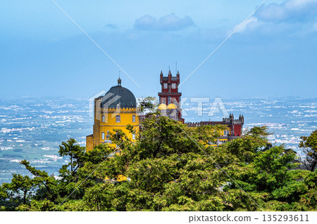 The National Palace of Pena, a UNESCO World Heritage Site at Sintra, Portugal. The National Palace of Pena, a UNESCO World Heritage Site at Sintra, Portugal. 135293611