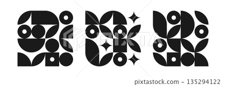geometric, vector, icon 135294122