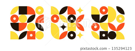 geometric, vector, icon 135294123