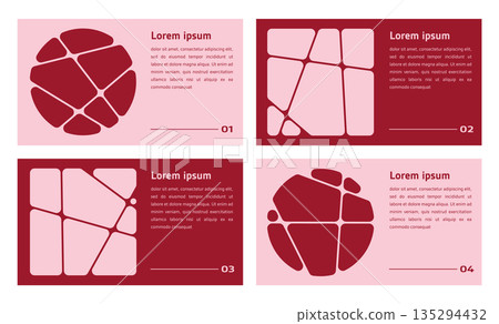 set of abstract poster background with liquid connected circle dots. metaballs pattern, abstract geometric shapes collection. Point movement flat layout template icon, frame collage for photo set of abstract poster background with liquid connected circle dots. metaballs pattern, abstract geometric shapes collection. Point movement flat layout template icon, frame collage for photo 135294432