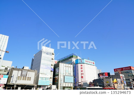 Tokyo office buildings and blue sky Tokyo office buildings and blue sky 135294673