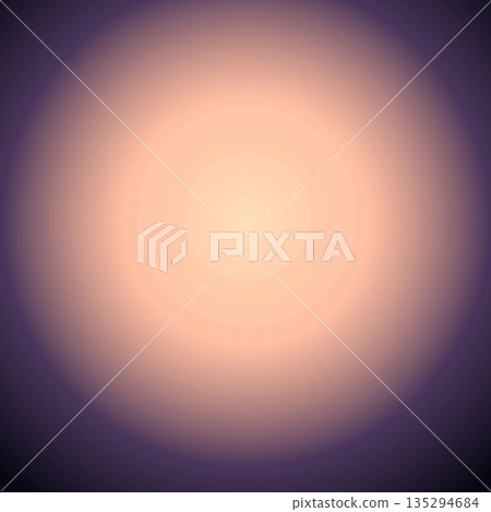 Bright radial gradient design in peach and violet tones forming a glowing circular light effect with a soft ambient atmosphere on a dark background. 135294684