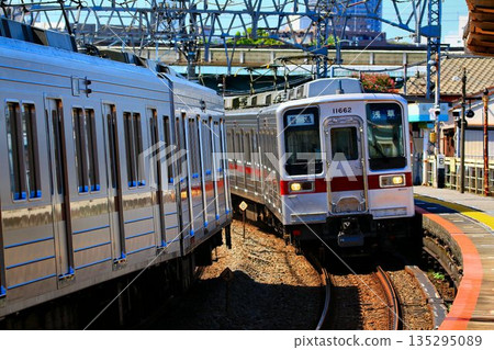 At Horikiri Station... Commuter train, 10000 series At Horikiri Station... Commuter train, 10000 series 135295089