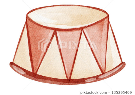 Podium Platform In Cartoon Style Watercolor Illustration 135295409