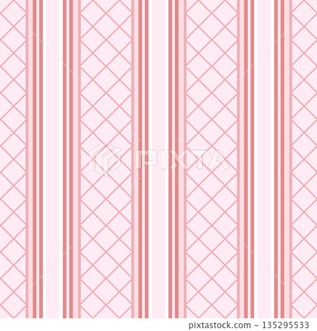 Stripes pink seamless pattern. Vertical rose pink Valentine Day wallpaper striped 135295533