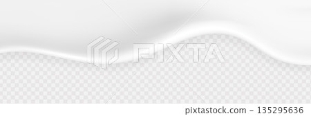 Liquid vector dripping ice cream texture. Glossy sugary flow drip, melting creamy surface. 135295636