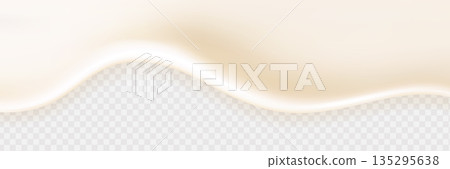 Liquid vector dripping ice cream texture. Glossy sugary flow drip, melting creamy surface. Liquid vector dripping ice cream texture. Glossy sugary flow drip, melting creamy surface. 135295638