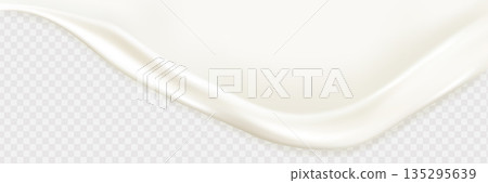 Liquid vector dripping ice cream texture. Glossy sugary flow drip, melting creamy surface. Liquid vector dripping ice cream texture. Glossy sugary flow drip, melting creamy surface. 135295639