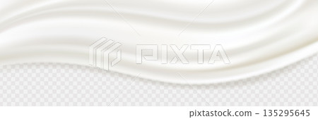 Liquid vector dripping ice cream texture. Glossy sugary flow drip, melting creamy surface. 135295645