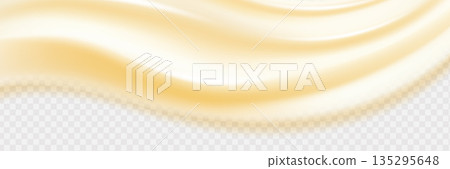 Liquid vector dripping ice cream texture. Glossy sugary flow drip, melting creamy surface. 135295648