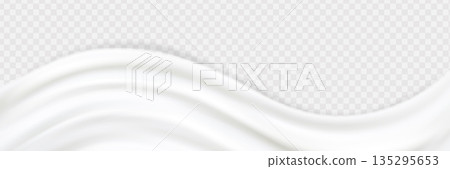 Liquid vector dripping ice cream texture. Glossy sugary flow drip, melting creamy surface. 135295653