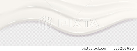 Liquid vector dripping ice cream texture. Glossy sugary flow drip, melting creamy surface. Liquid vector dripping ice cream texture. Glossy sugary flow drip, melting creamy surface. 135295659