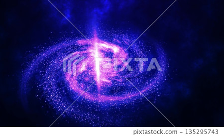 Abstract space blue galaxy with stars and constellations futuristic with glow effect, abstract background Abstract space blue galaxy with stars and constellations futuristic with glow effect, abstract background 135295743