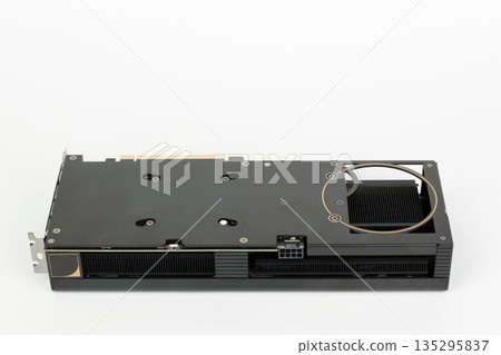 2,5 slot graphics card for creators and gamers for desktop PC, on white background 2,5 slot graphics card for creators and gamers for desktop PC, on white background 135295837