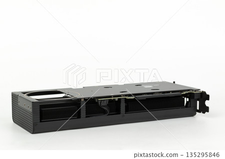 2,5 slot graphics card for creators and gamers for desktop PC, on white background 2,5 slot graphics card for creators and gamers for desktop PC, on white background 135295846