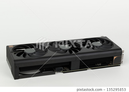 2,5 slot graphics card for creators and gamers for desktop PC, on white background 2,5 slot graphics card for creators and gamers for desktop PC, on white background 135295853