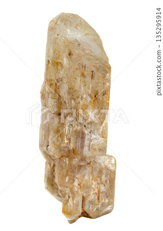 macro stone mineral topaz on a white background 135295914