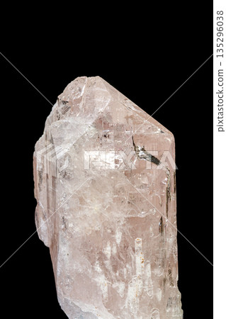 macro mineral stone Danburite on a black background 135296038