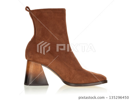 Brown Suede Ankle Boot Side Profile Brown Suede Ankle Boot Side Profile 135296450