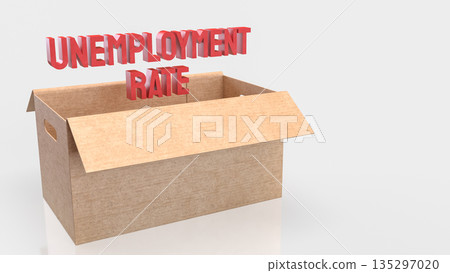 Rising Unemployment Rate Concept with Job Loss and Economic Crisis Symbol 3d render. Rising Unemployment Rate Concept with Job Loss and Economic Crisis Symbol 3d render. 135297020