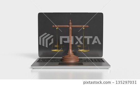 Information Technology Law and Digital Justice Concept 3d render. 135297031