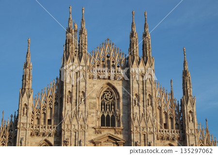 Milan Cathedral or Duomo di Milano is the cathedral church. famous landmark of Milan, Italy 135297062