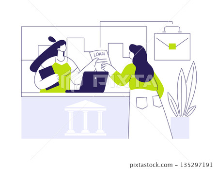 Small business loan abstract concept vector illustration. Small business loan abstract concept vector illustration. 135297191