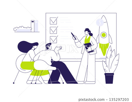 Startup accelerator abstract concept vector illustration. 135297203