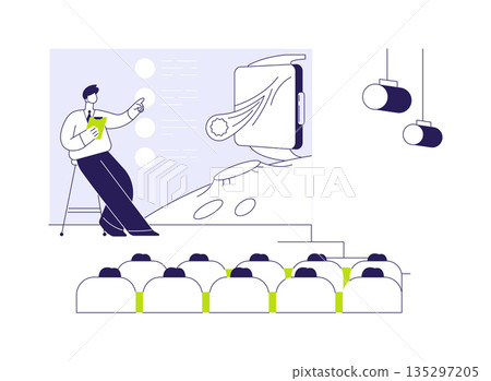 Product launch and promotion abstract concept vector illustration. 135297205