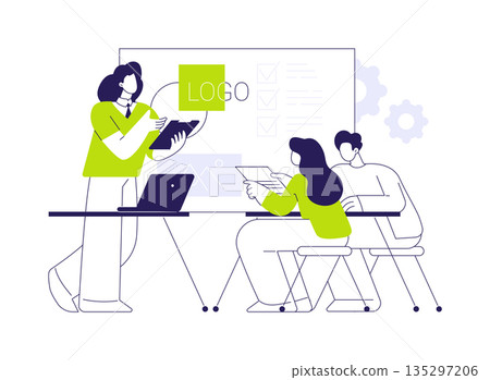 Branding abstract concept vector illustration. 135297206