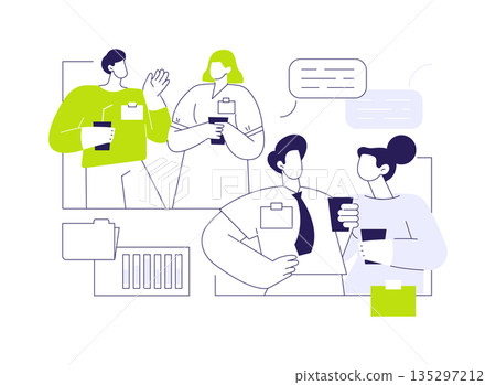 Corporate event isolated cartoon vector illustrations. 135297212