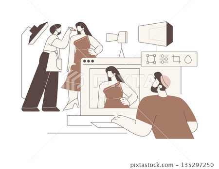 Create lookbook isolated cartoon vector illustrations. 135297250