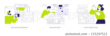 Real estate listing isolated cartoon vector illustrations se 135297521