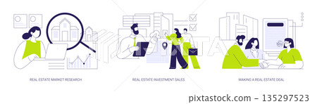 Real estate job isolated cartoon vector illustrations se 135297523