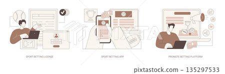 Sport betting isolated cartoon vector illustrations se Sport betting isolated cartoon vector illustrations se 135297533