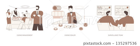 Casino isolated cartoon vector illustrations se 135297536