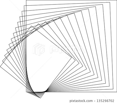 Square dynamic geometric shapes. Overlapping line elements Square dynamic geometric shapes. Overlapping line elements 135298702
