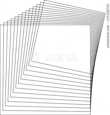 Square dynamic geometric shapes. Overlapping line elements Square dynamic geometric shapes. Overlapping line elements 135298703
