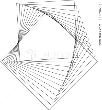 Square dynamic geometric shapes. Overlapping line elements Square dynamic geometric shapes. Overlapping line elements 135298704