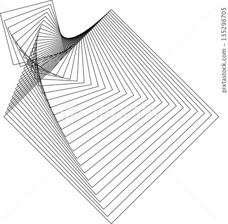 Square dynamic geometric shapes. Overlapping line elements Square dynamic geometric shapes. Overlapping line elements 135298705