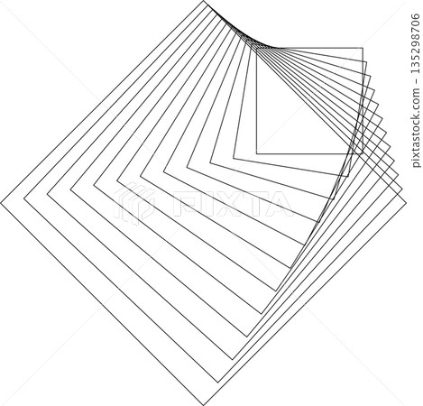 Square dynamic geometric shapes. Overlapping line elements Square dynamic geometric shapes. Overlapping line elements 135298706