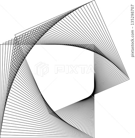 Square dynamic geometric shapes. Overlapping line elements Square dynamic geometric shapes. Overlapping line elements 135298707